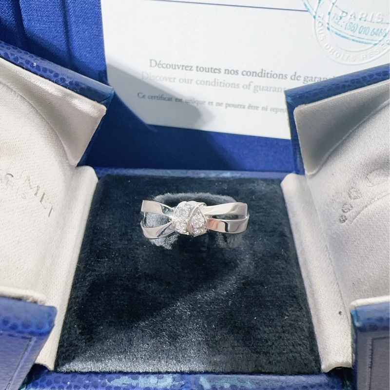 CHAUMET尚美 liens系列 18k白金扭臂缠绕钻戒-1