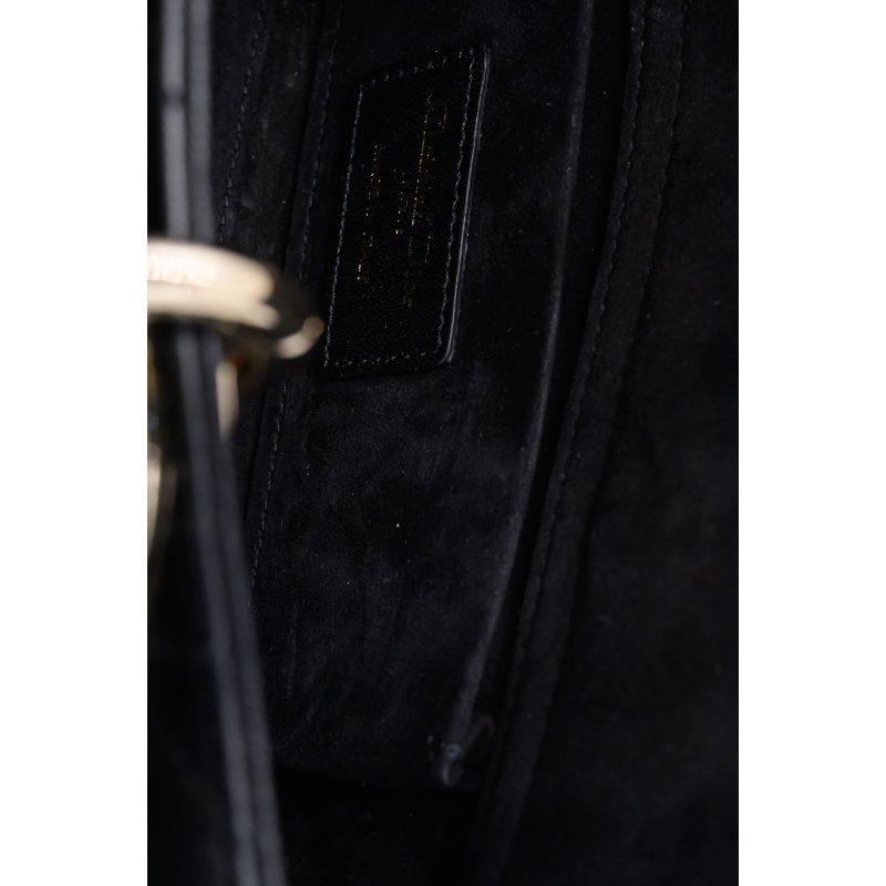 DIOR迪奥小號黑色皮革LADY D-JOY手袋-4