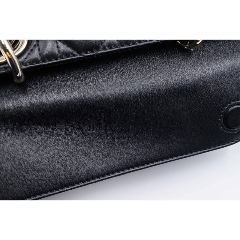 DIOR迪奥小號黑色皮革LADY D-JOY手袋-6