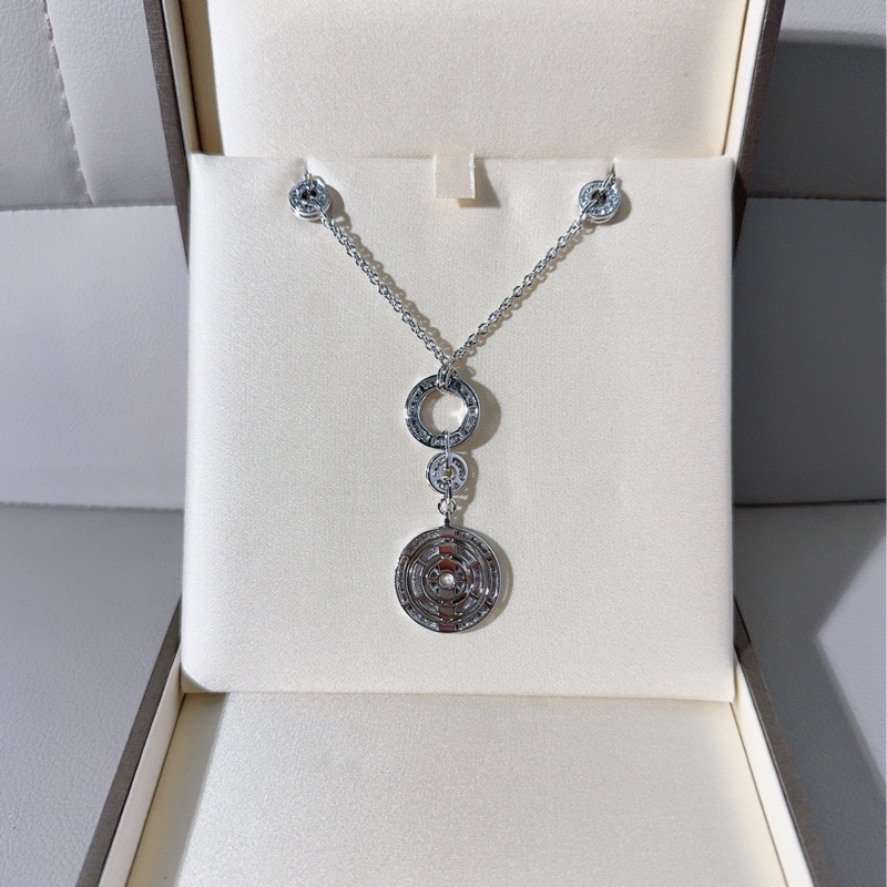 Bvlgari宝格丽 Astrale系列 时来运转白金圈钻项链-4