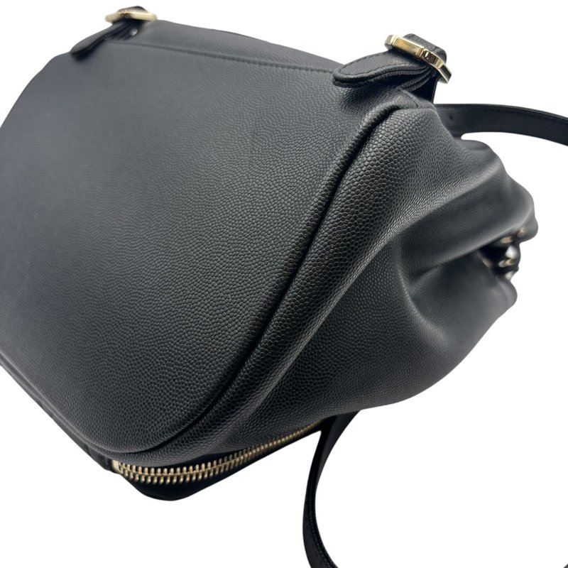 【美收精品】CHANEL 黑色牛皮荔枝紋後背包 B-996【隔月月中將轉賣至日本 上架期限30天】-5