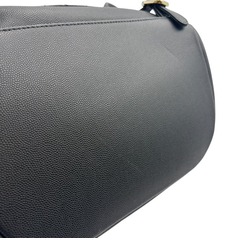 【美收精品】CHANEL 黑色牛皮荔枝紋後背包 B-996【隔月月中將轉賣至日本 上架期限30天】-9