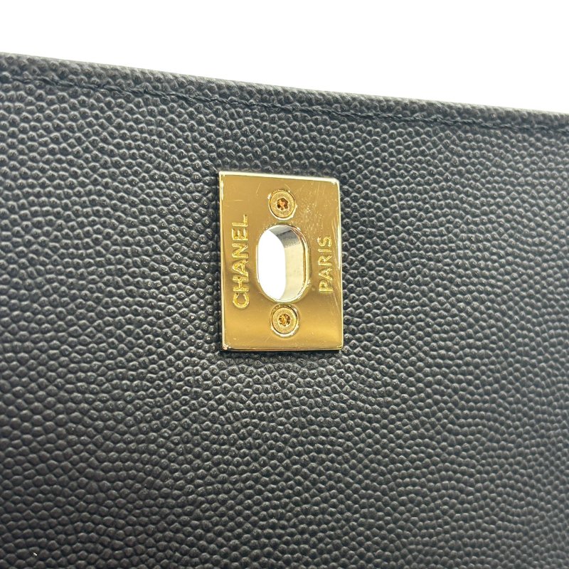 【美收精品】CHANEL 黑色牛皮荔枝紋後背包 B-996【隔月月中將轉賣至日本 上架期限30天】-14