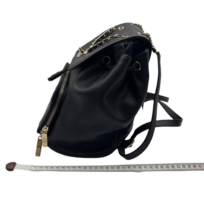 【美收精品】CHANEL 黑色牛皮荔枝紋後背包 B-996【隔月月中將轉賣至日本 上架期限30天】-19