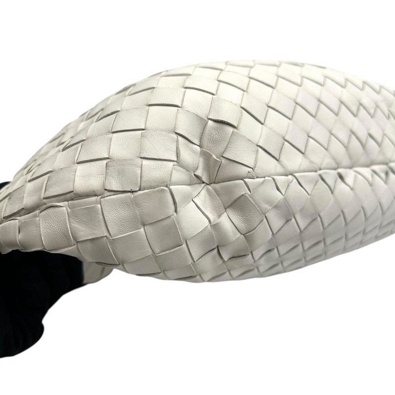 【美收精品】BOTTEGA VENETA 白色編織大肩背包 B-983【隔月月中將轉賣至日本 上架期限30天】-5