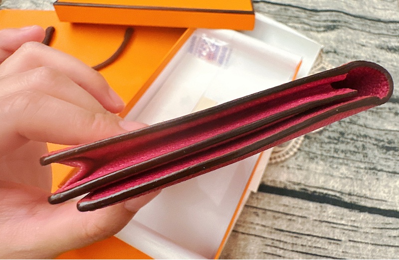 🔥Hermes Bearn Mysore 山羊皮桃色長夾🔥-4