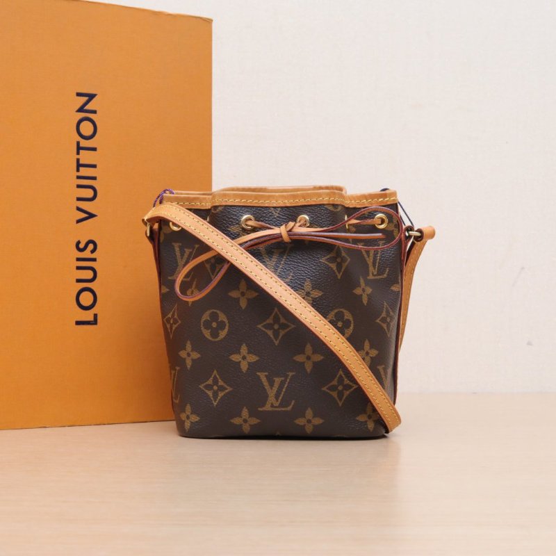 LOUIS VUITTON NOÉ水桶包Nano13老花PVC金扣2015肩背包-0