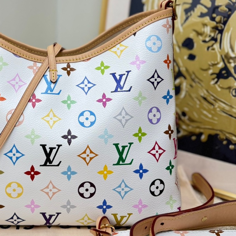 🤍Lv 村上隆聯名白三彩carryall小號 單肩袋-2