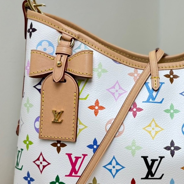 🤍Lv 村上隆聯名白三彩carryall小號 單肩袋-4