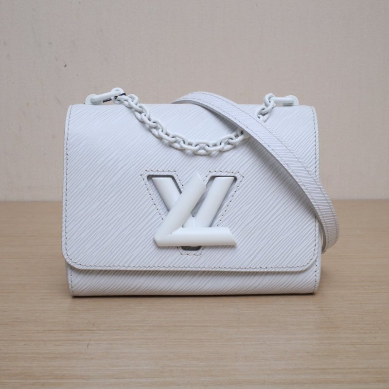 LOUIS VUITTON TWIST小號19白色EPI水波紋牛皮白扣2019肩背包-1
