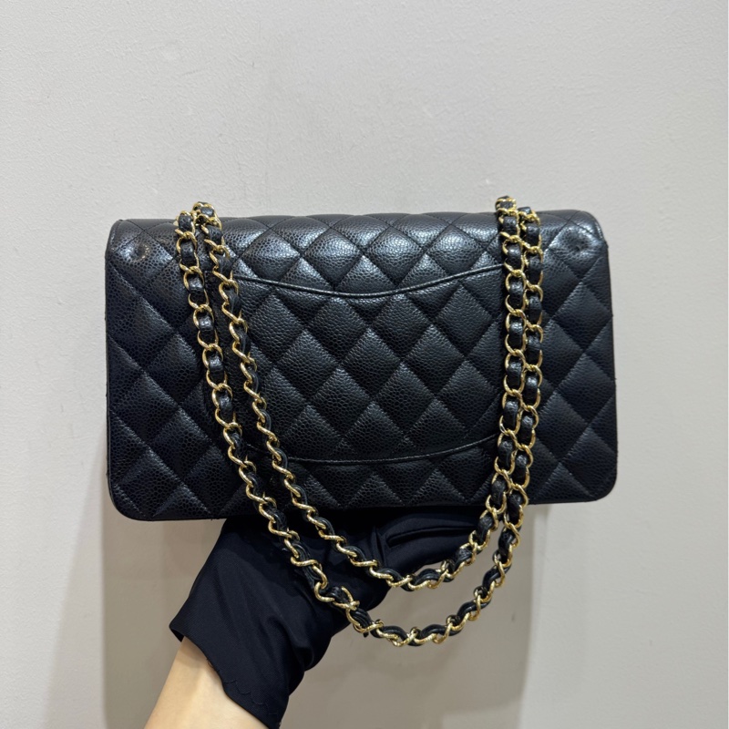 🖤Chanel cf黑金 中號 斜挎包-3