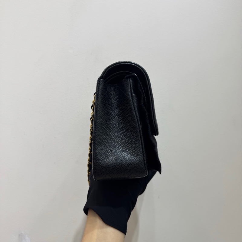 🖤Chanel cf黑金 中號 斜挎包-5