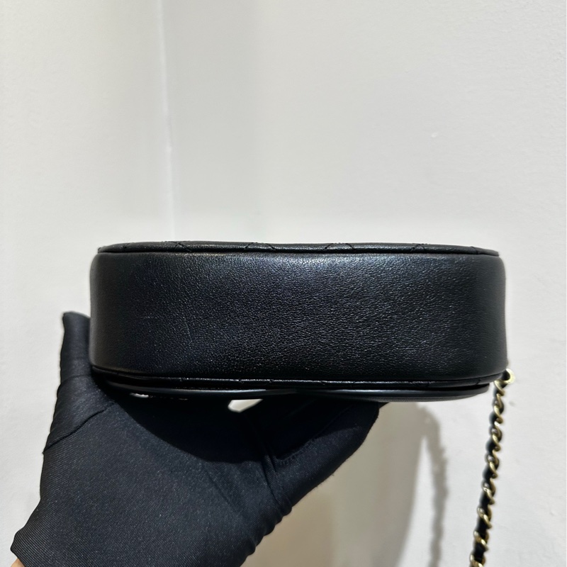🖤Chanel 雙C大眼睛黑色羊皮金扣相機包限量秀款 斜挎包-5