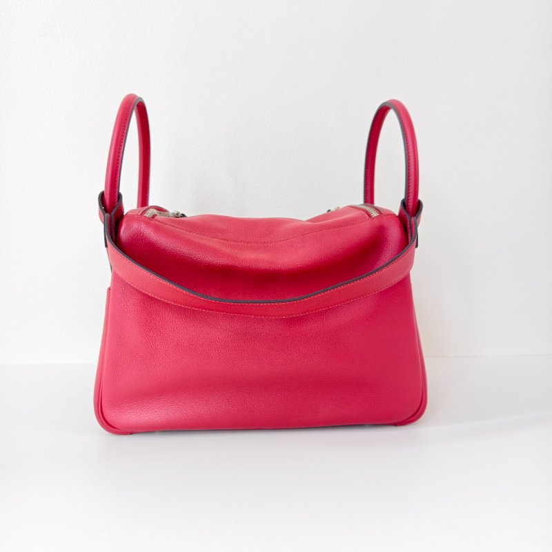 Hermes愛馬仕 lindy 30 紅色 X刻-5