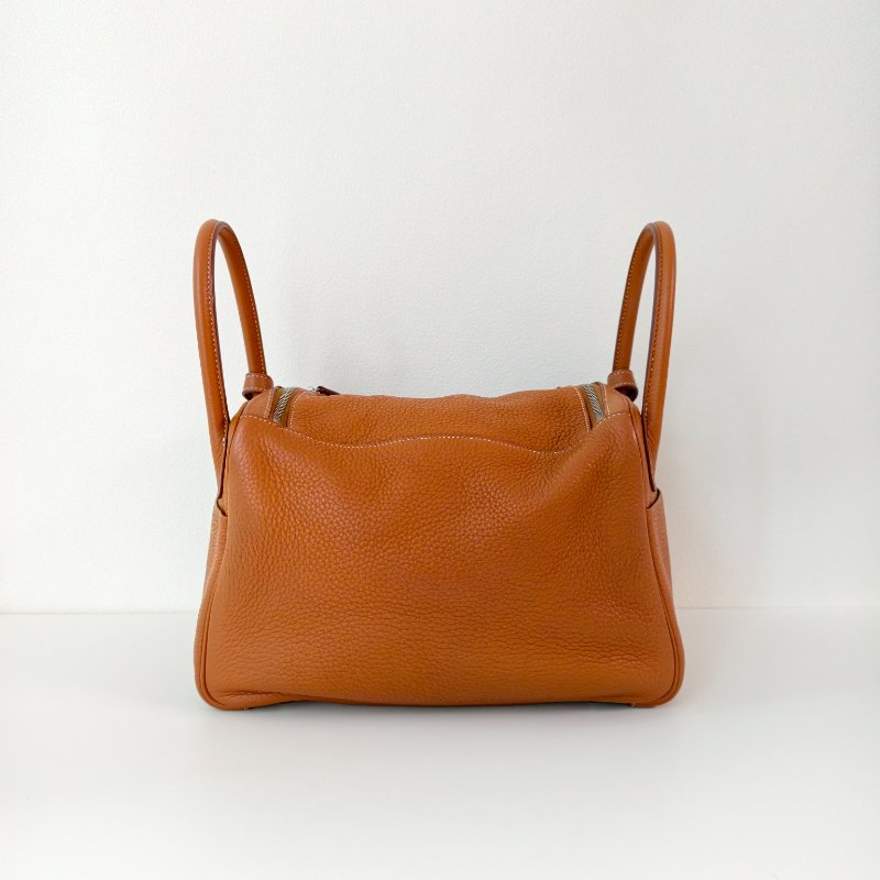 Hermes愛馬仕 lindy30 金棕色銀扣TC牛皮 T刻 2015 年-2