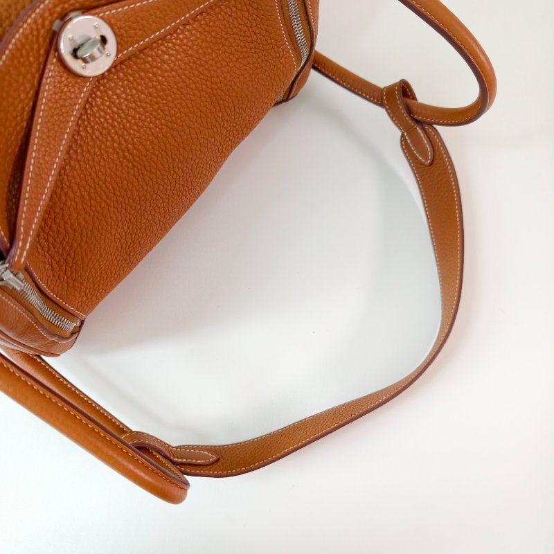 Hermes愛馬仕 lindy30 金棕色銀扣TC牛皮 T刻 2015 年-6