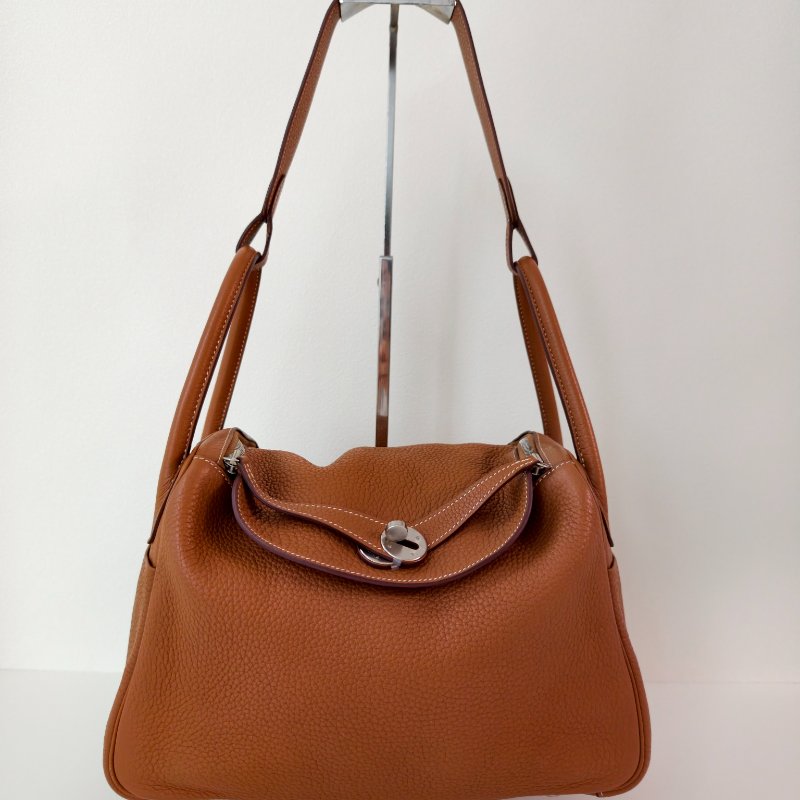 Hermes愛馬仕 lindy30 金棕色銀扣TC牛皮 T刻 2015 年-7