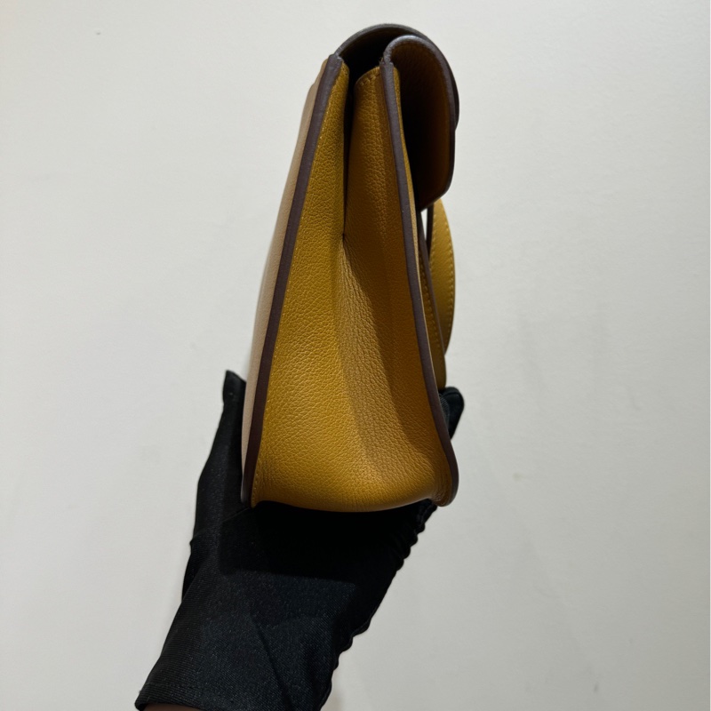 【99❤️】Hermes halzan25 芝麻色金扣 手提包單肩包-3