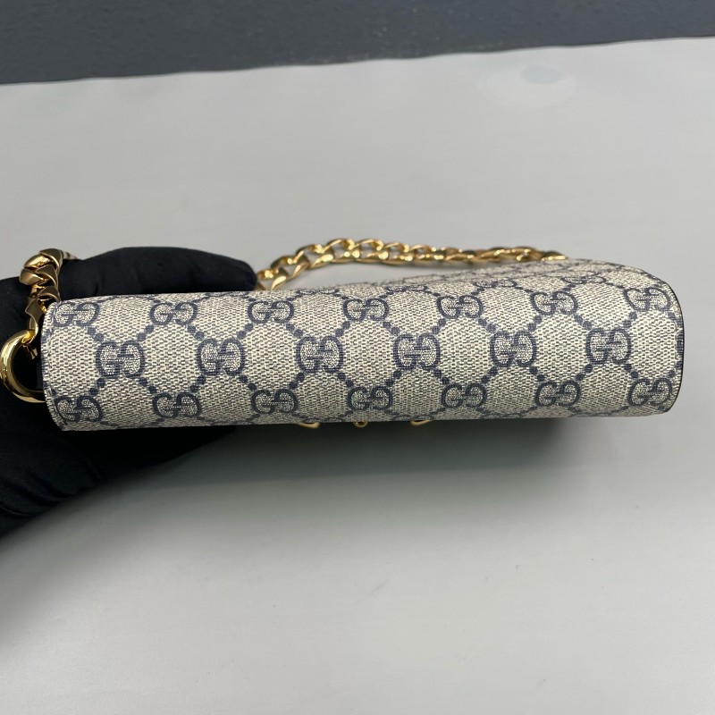 Gucci古馳 藍色老花Horesebit 1955 肩背包斜背包-14