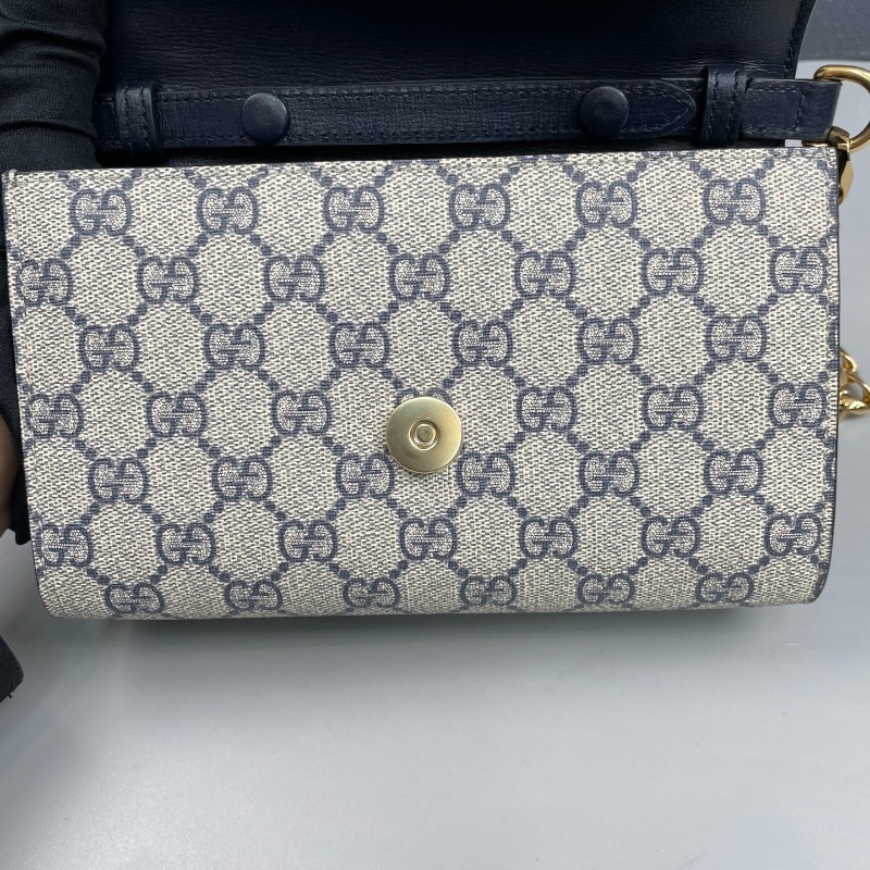 Gucci古馳 藍色老花Horesebit 1955 肩背包斜背包-16