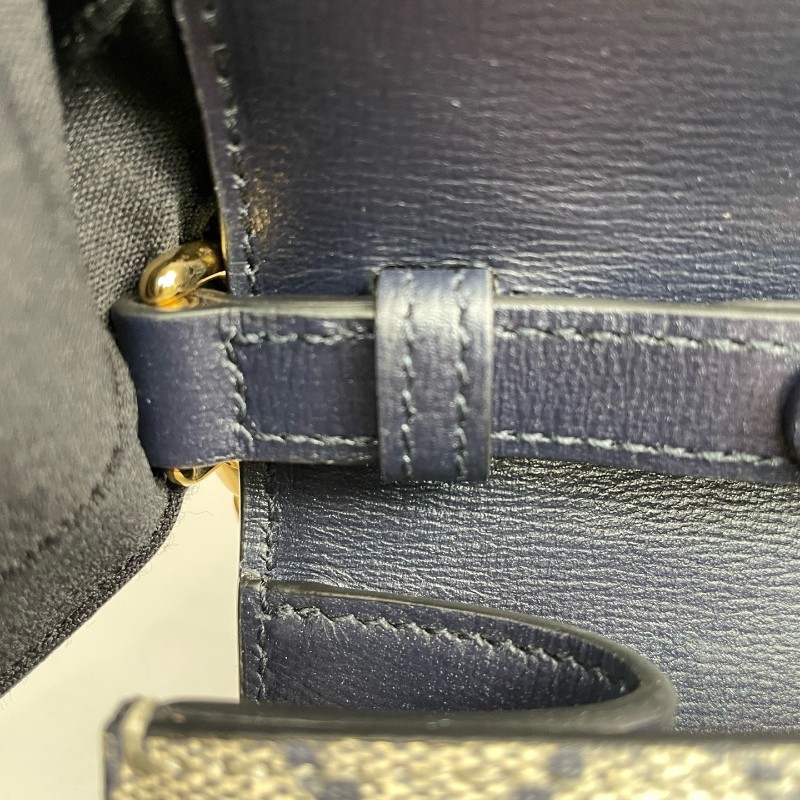 Gucci古馳 藍色老花Horesebit 1955 肩背包斜背包-19