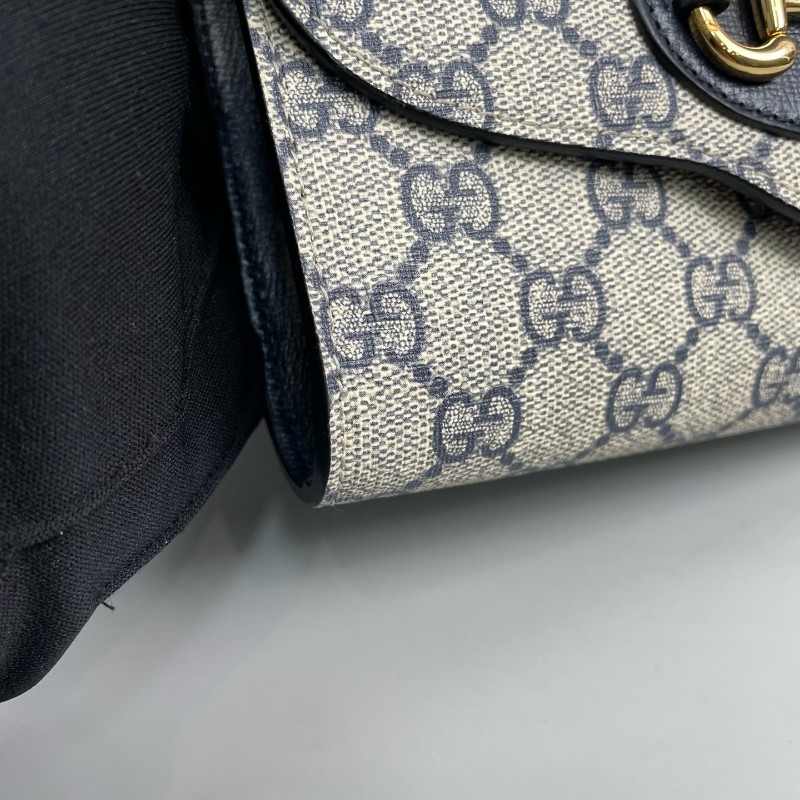 Gucci古馳 藍色老花Horesebit 1955 肩背包斜背包-24