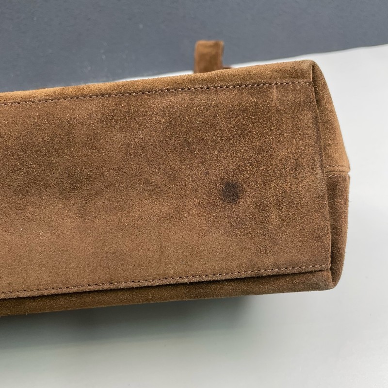 Chanel 棕色麂皮肩背包 中古款-13