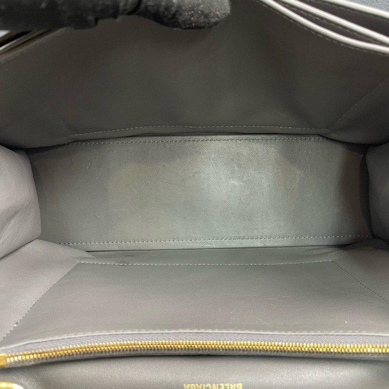 Balenciaga灰色全皮金扣Crush中號鏈條包 肩背包-7