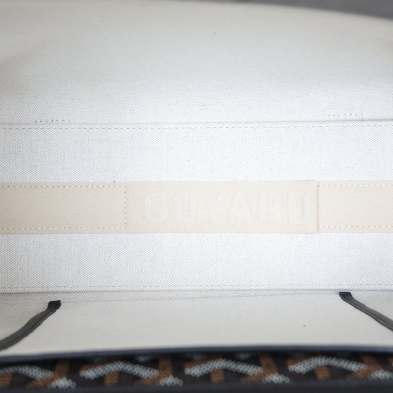 GOYARD Rouette翻蓋Tote小號31黑色PVC銀扣肩背包-2