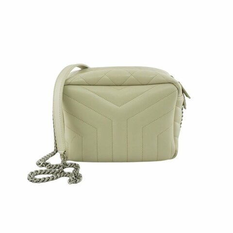 YSL Saint Laurent loulou bowling 奶油色小牛皮 肩背包 斜背包