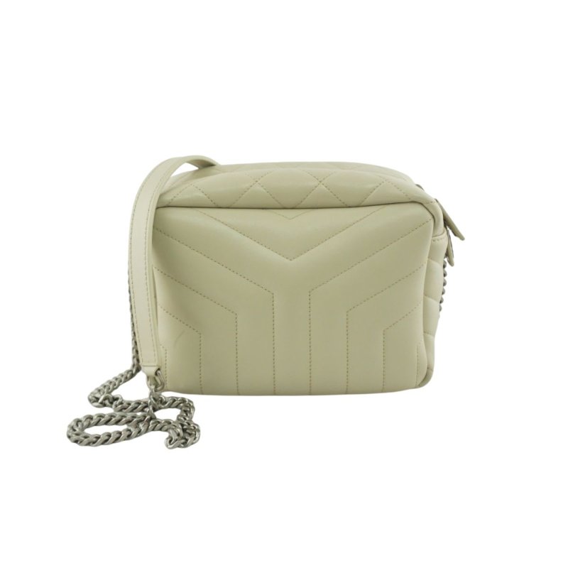 YSL Saint Laurent loulou bowling 奶油色小牛皮 肩背包 斜背包-0