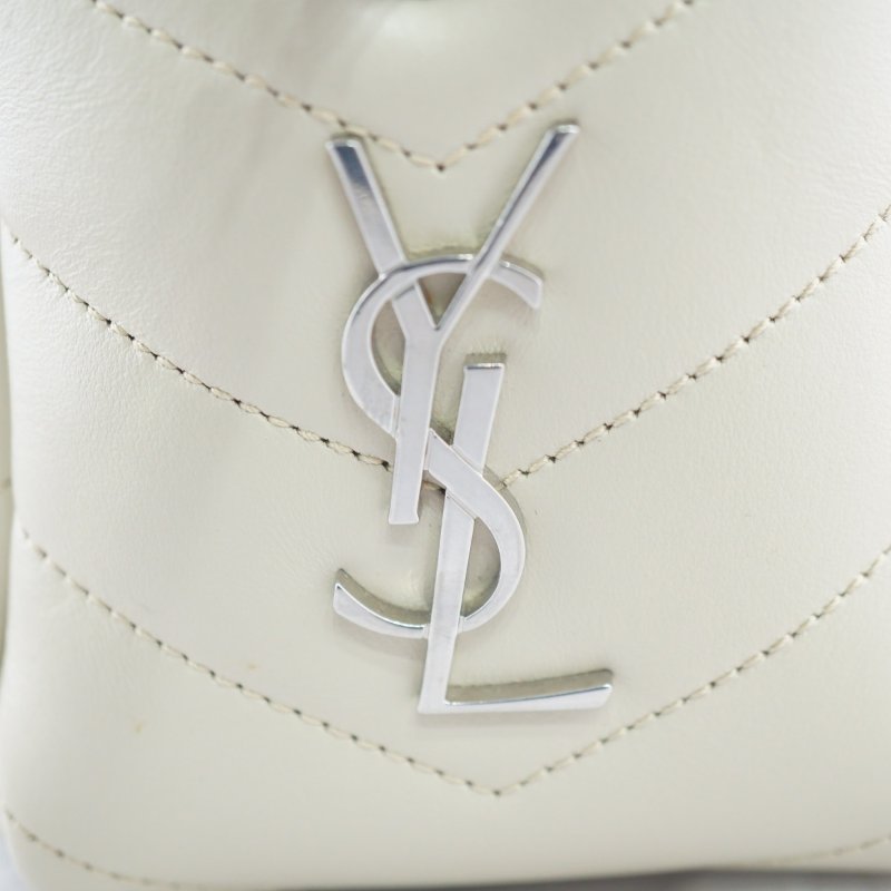 YSL Saint Laurent loulou bowling 奶油色小牛皮 肩背包 斜背包-14