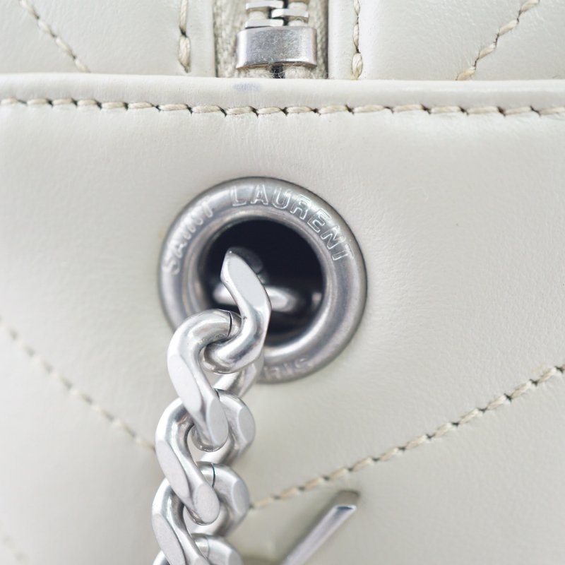 YSL Saint Laurent loulou bowling 奶油色小牛皮 肩背包 斜背包-15