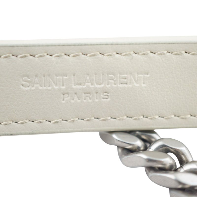 YSL Saint Laurent loulou bowling 奶油色小牛皮 肩背包 斜背包-18