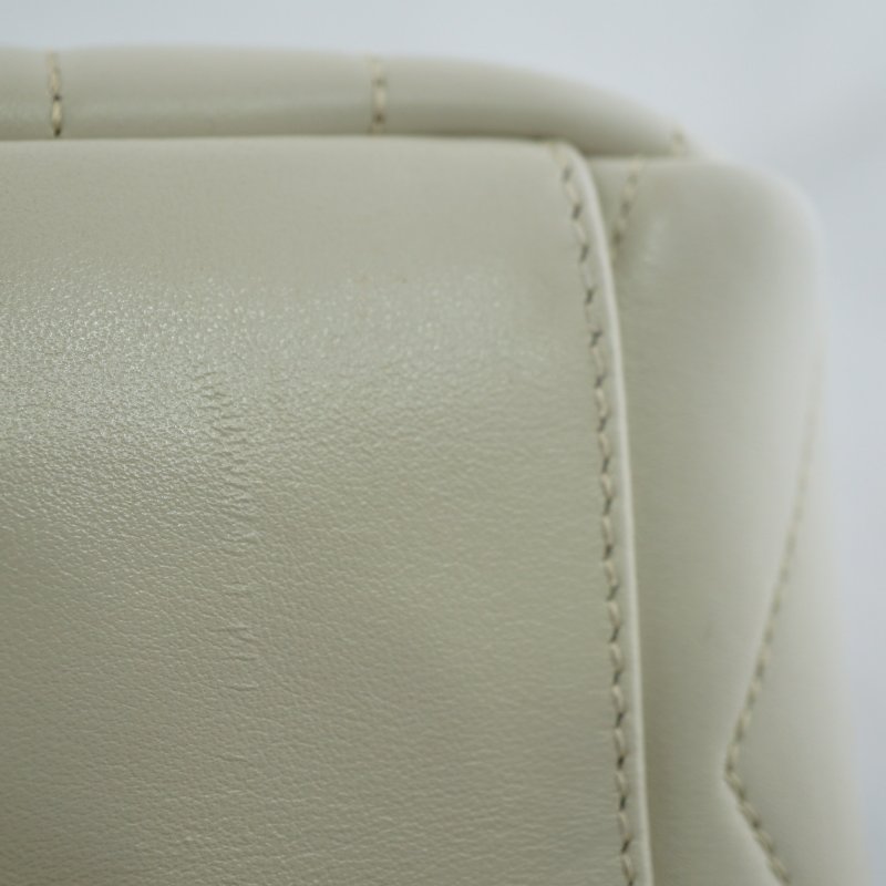 YSL Saint Laurent loulou bowling 奶油色小牛皮 肩背包 斜背包-21