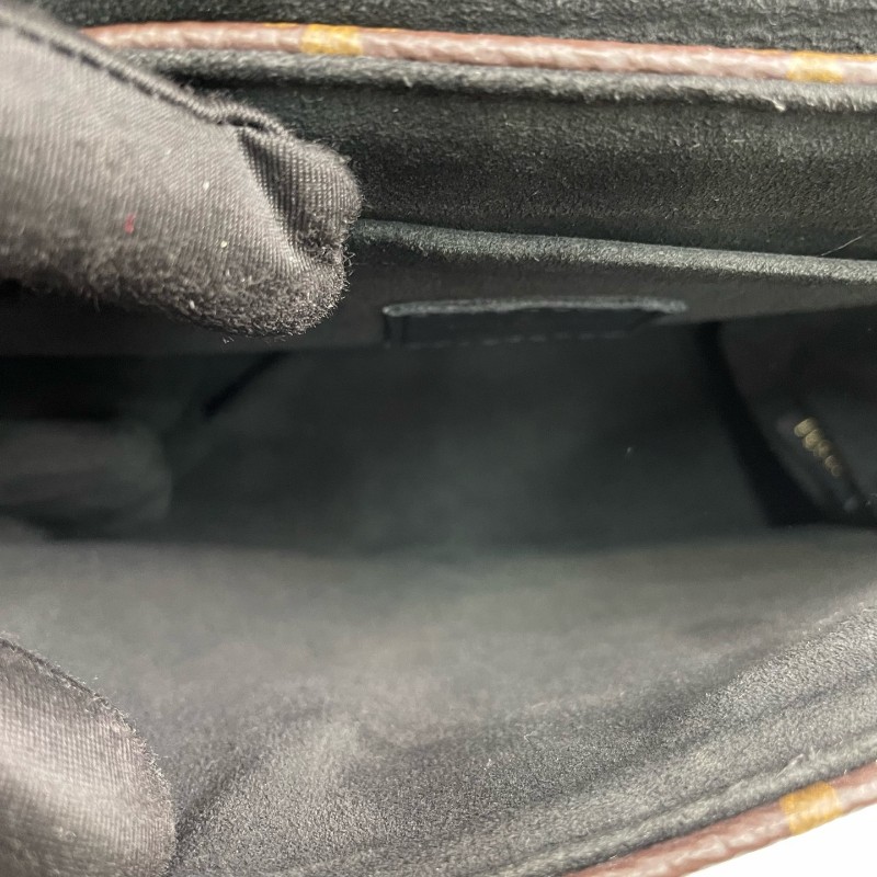 LV路易威登 老花拼黑色Locky BB鎖頭包 肩背包-7