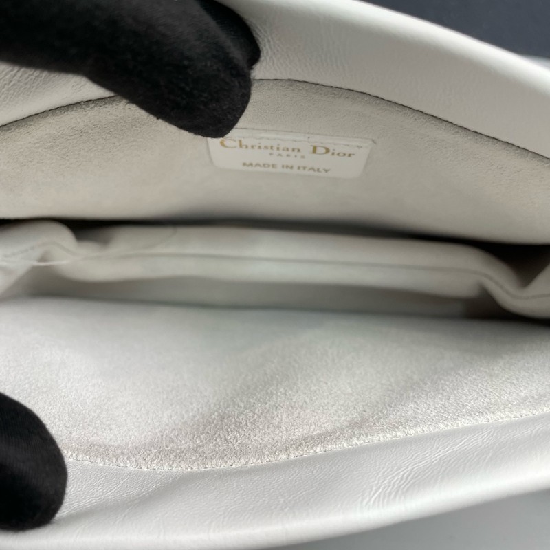 Dior迪奧  白色全皮milly蝴蝶限定款手提包肩背包-7