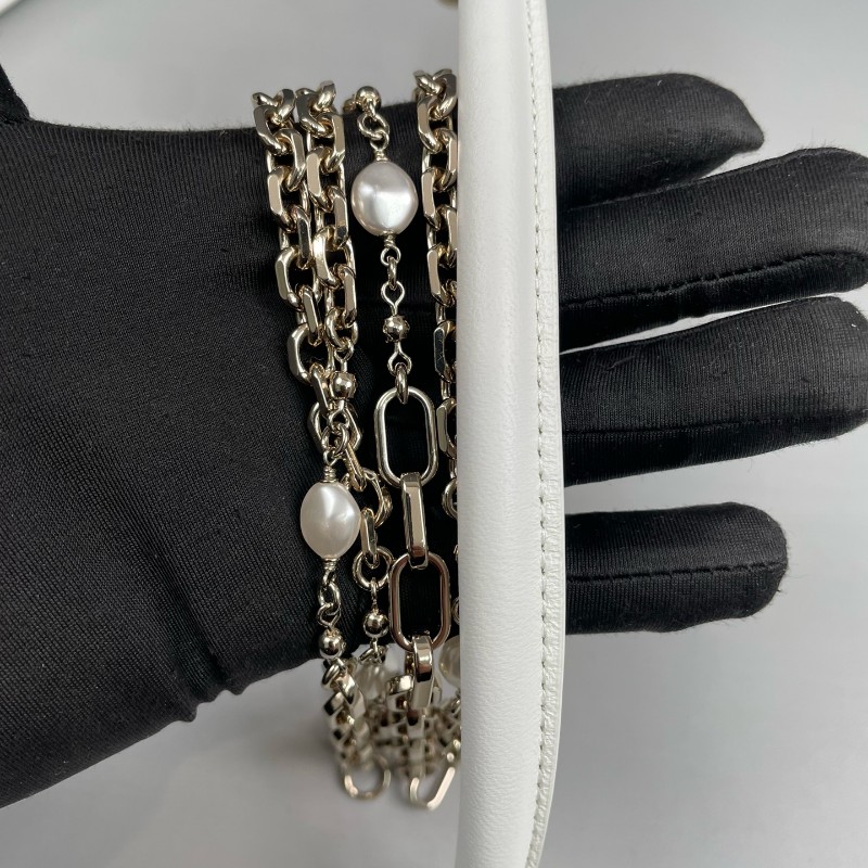 Dior迪奧  白色全皮milly蝴蝶限定款手提包肩背包-8