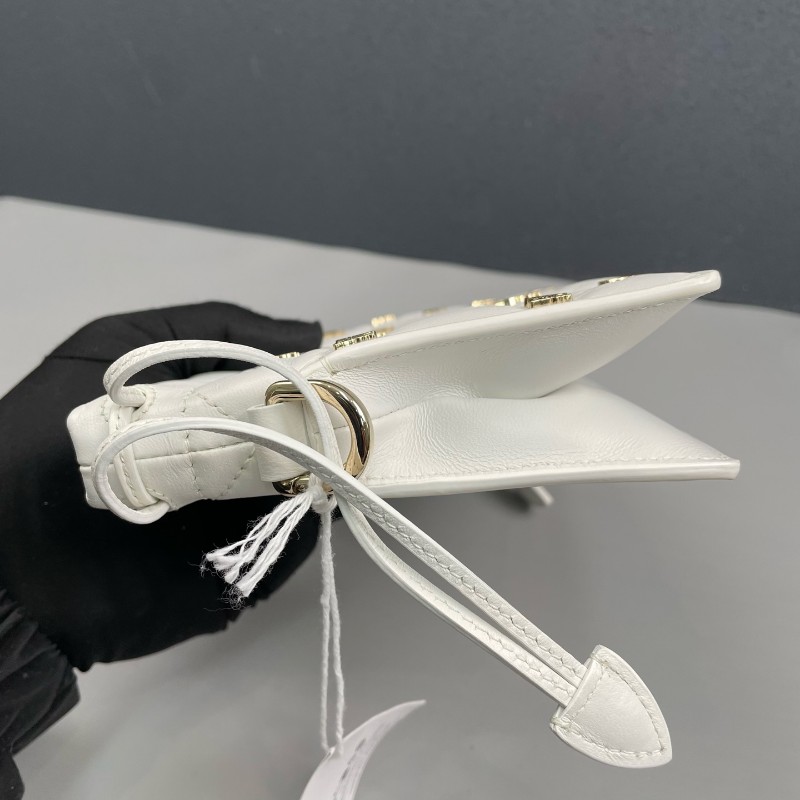 Dior迪奧  白色全皮milly蝴蝶限定款手提包肩背包-11