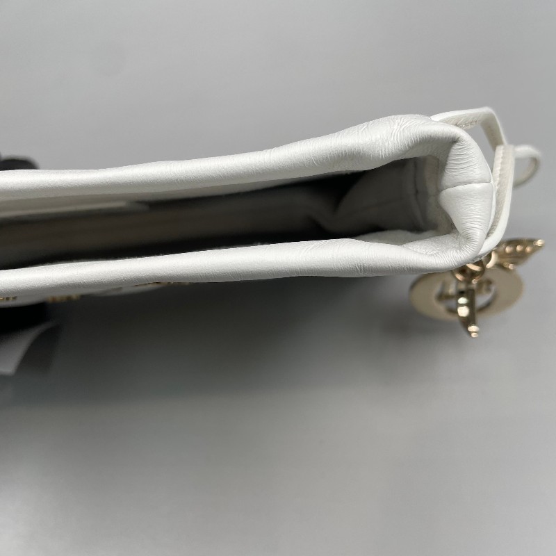 Dior迪奧  白色全皮milly蝴蝶限定款手提包肩背包-14