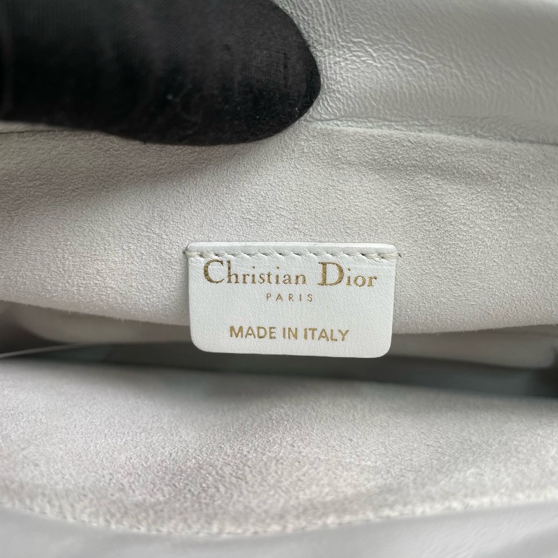 Dior迪奧  白色全皮milly蝴蝶限定款手提包肩背包-18