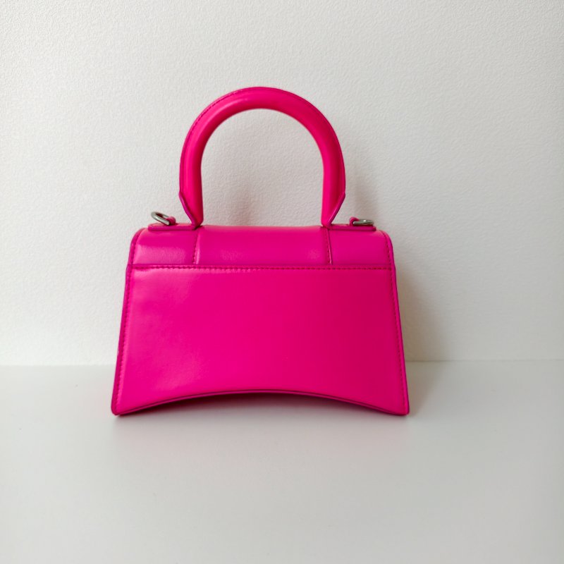 Balenciaga 巴黎世家 粉紅色沙漏牛皮斜挎包 超小號-2