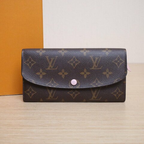 LOUIS VUITTON Emilie豆子錢夾老花PVC2018肩背包