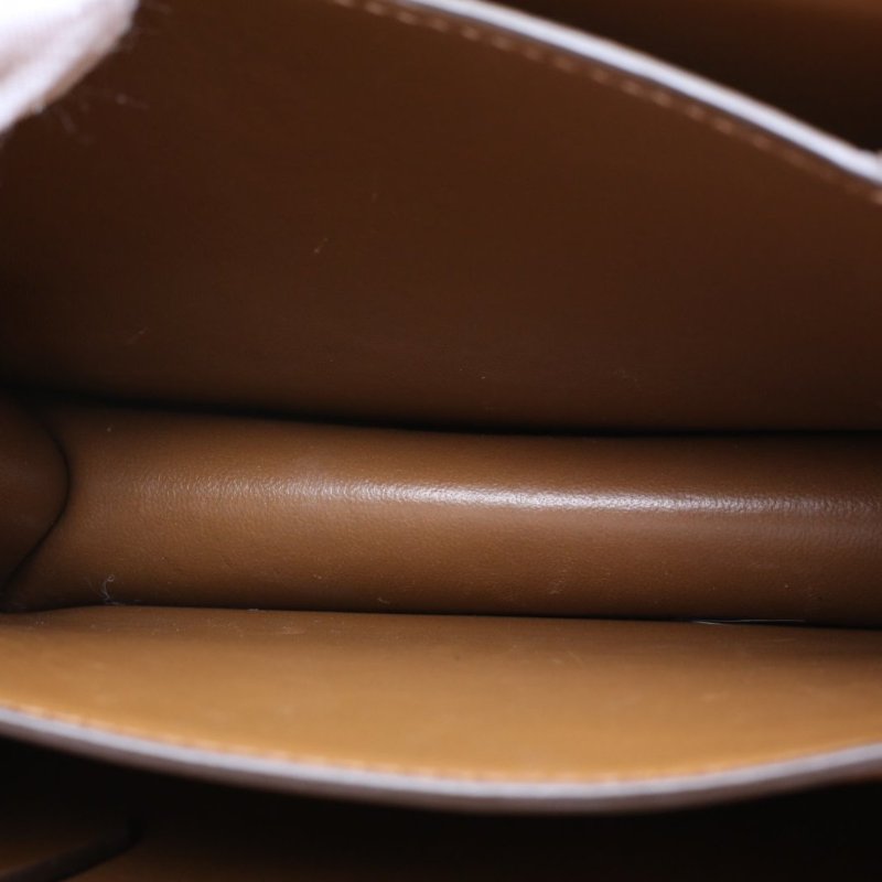 CELINE ClassicBox小號駝色牛皮金扣肩背包-2