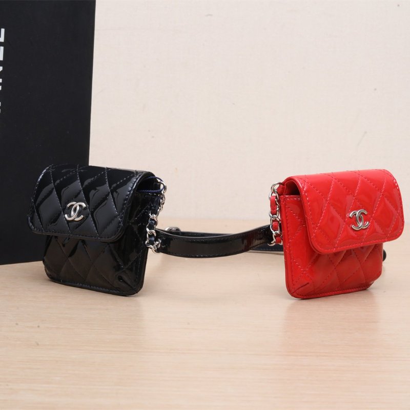 CHANEL 拼色漆皮29開銀扣CHANEL雙子星腰包肩背包-0