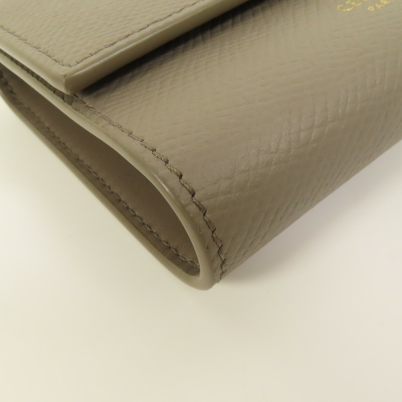 CELINE 牛皮皮革Wallet金扣錢包-10