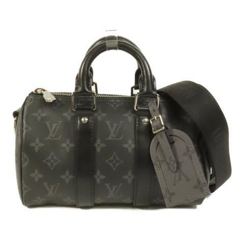 LOUIS VUITTON Monogram Eclipse Keepall Bandouliere 25手挽肩背兩用袋