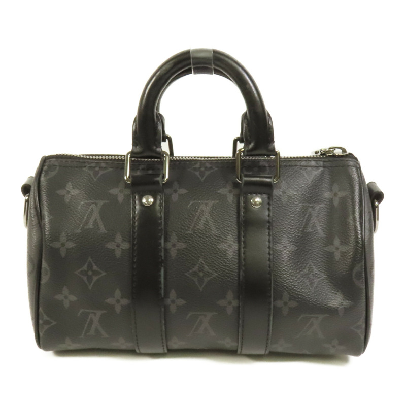 LOUIS VUITTON Monogram Eclipse Keepall Bandouliere 25手挽肩背兩用袋-1