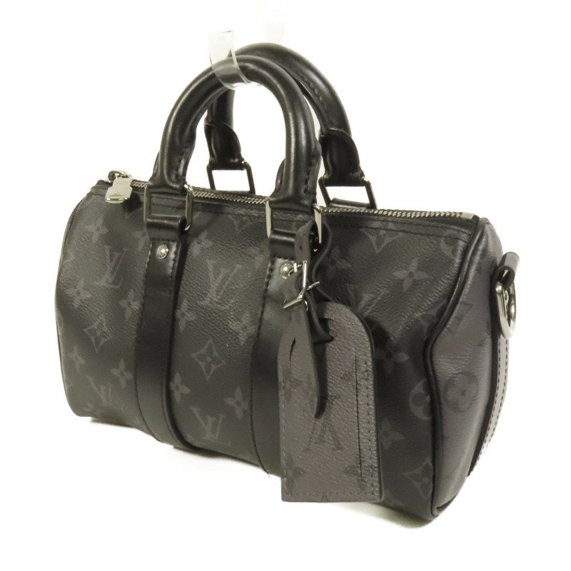 LOUIS VUITTON Monogram Eclipse Keepall Bandouliere 25手挽肩背兩用袋-2