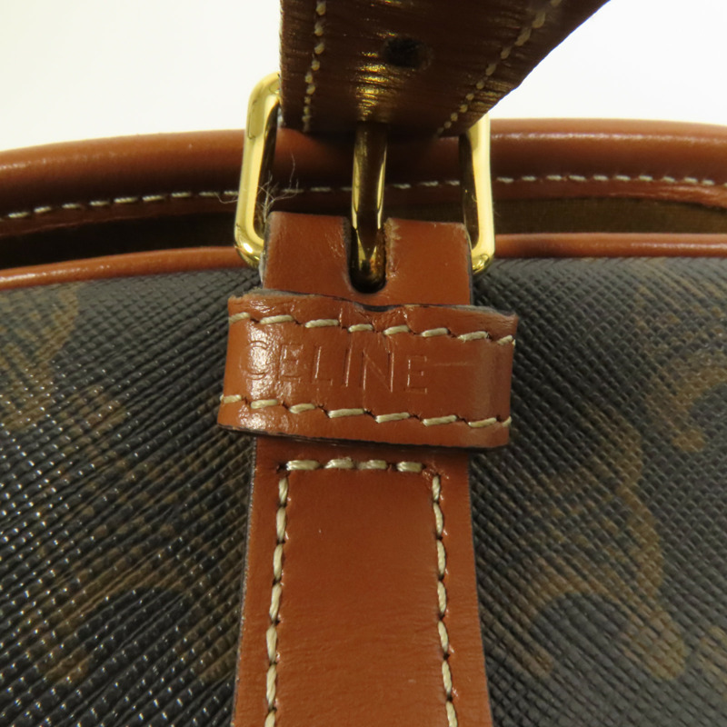 CELINE 塗層帆布Folco金扣肩背袋-7